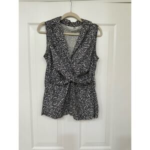 NY & company L women’s stretchy cotton black/white sleeveless top